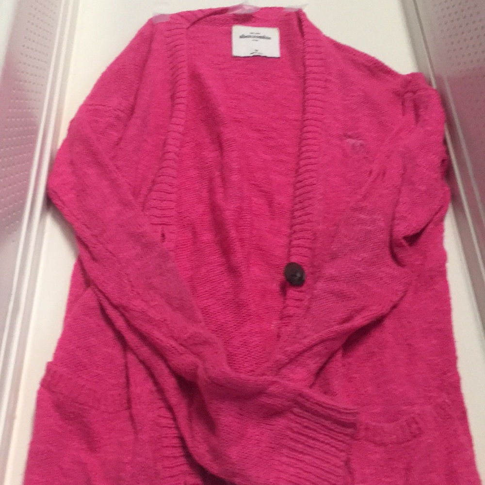 Abercrombie Pink Button down sweater